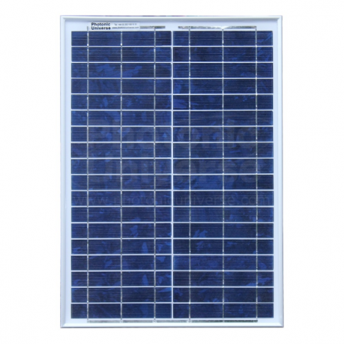 PHOTONIC UNIVERSE 20W 12V POLYCRYSTALLINE SOLAR PANEL WITH 2M CABLE