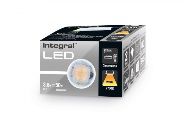 EVOLIGHT 410LM 3.8W 2700K DIMMABLE 36 BEAM INTEGRAL