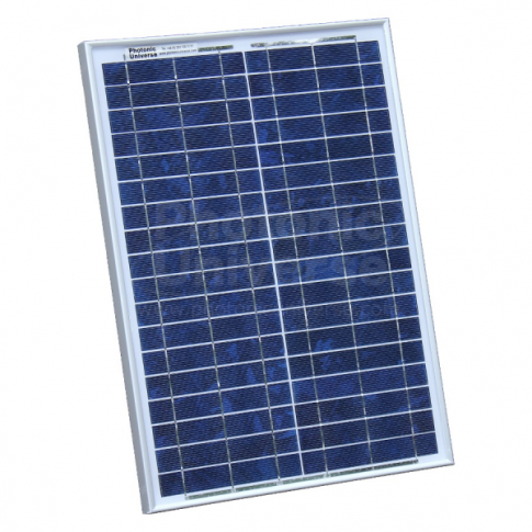 PHOTONIC UNIVERSE 20W 12V POLYCRYSTALLINE SOLAR PANEL WITH 2M CABLE
