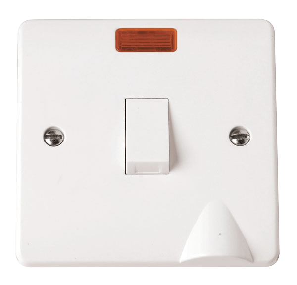 Click Mode 20A DP Plate Switch With Neon & Optional Flex Outlet