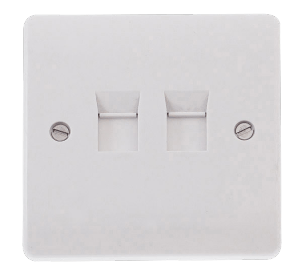 Click Mode Twin RJ45 Cat-5e Outlet