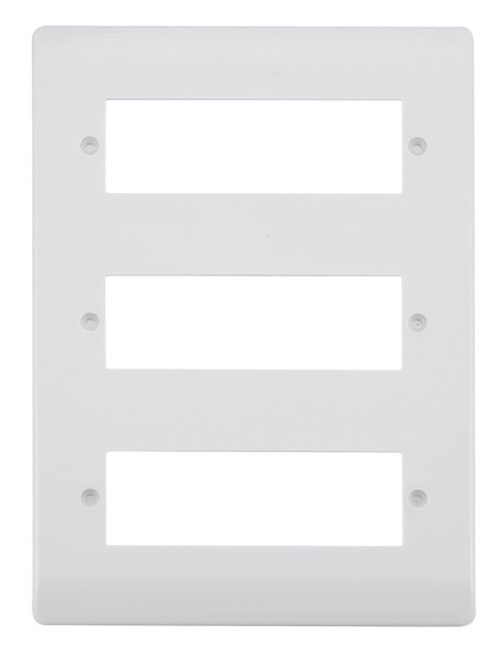 Click Mode 18 Mini Grid Module Plate White (Yokes Inc)