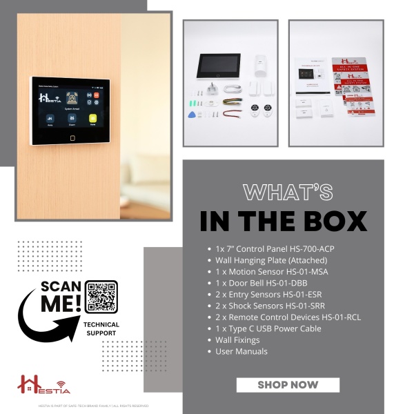 HESTIA 7″ HD Smart Home Security Bundle