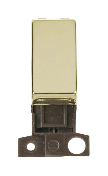 Click MiniGrid Polished Brass 2 Way Switch Module