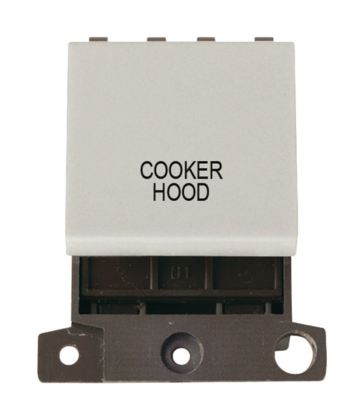 Click MiniGrid White 20A Double Pole Cooker Hood Switch Module