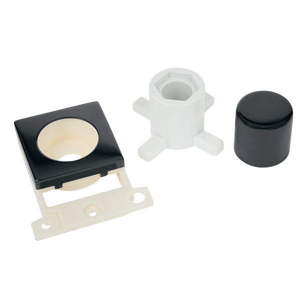 Click MiniGrid Matt Black Dimmer Module Mounting Kit