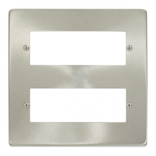 Click Deco Satin Chrome 12 Way Mini-Grid Plate