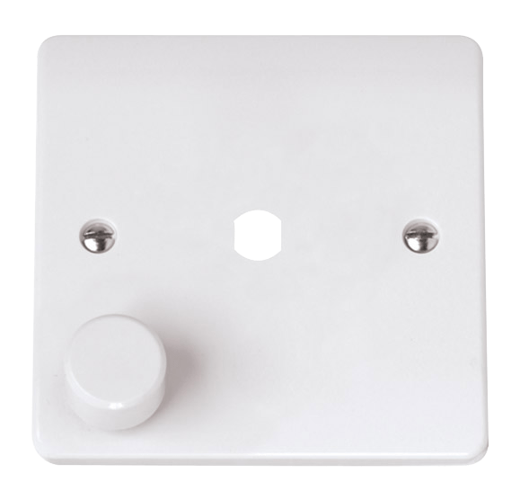 Click Mode 1 Gang Unfurnished Dimmer Plate & Knob (650W Max) - 1 Aperture