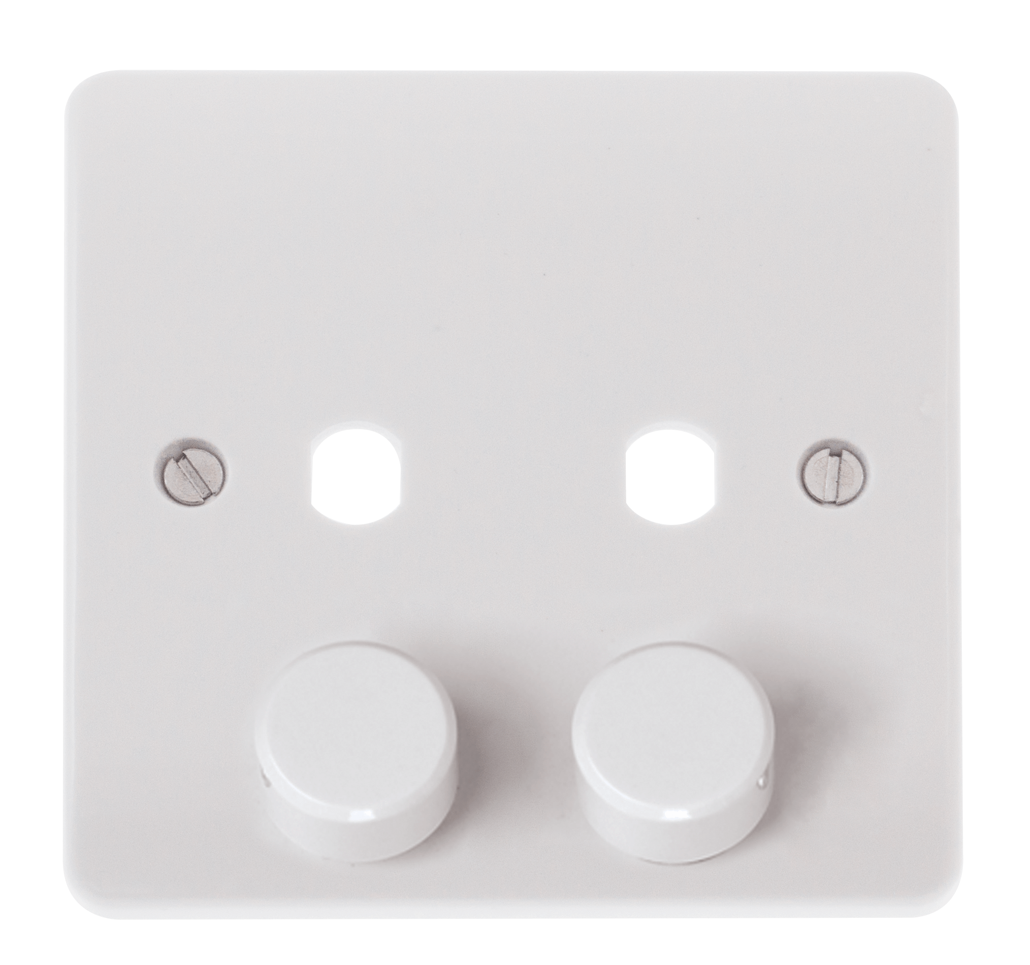 Click Mode 1 Gang Unfurnished Dimmer Plate & Knobs (800W Max) - 2 Apertures