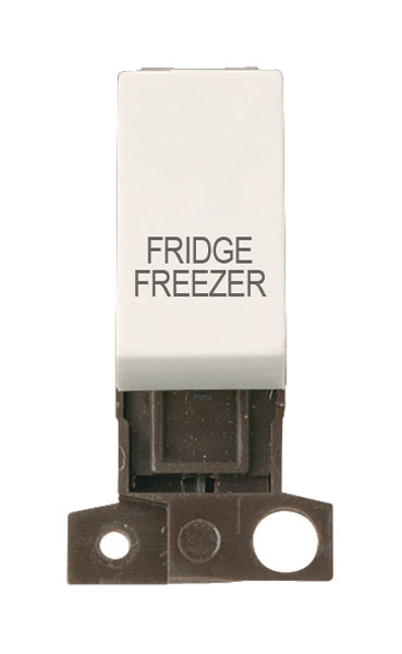 Click MiniGrid Polar White 13A Double Pole Fridge Freezer Switch Module