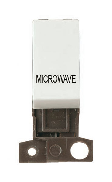 Click MiniGrid White 13A Double Pole Microwave Switch Module