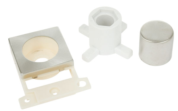 Click Brushed Steel Dimmer Module Mounting Kit